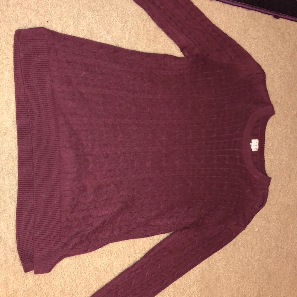 red textured pattern sweater